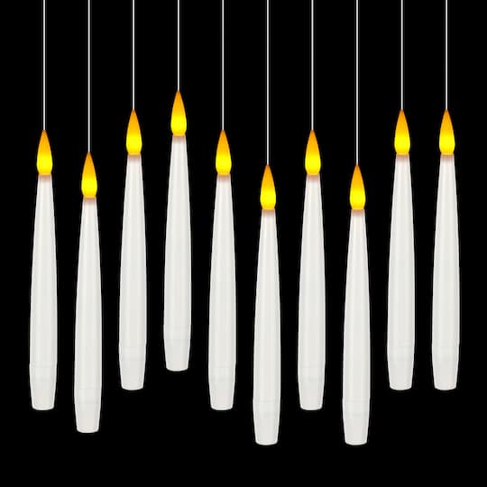 White Taper LED Hanging Candles, 10ct. by Ashland®